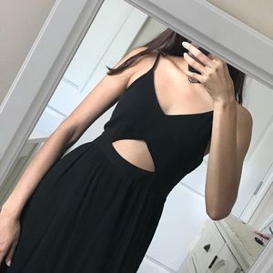 Black Aerie cutout maxi dress